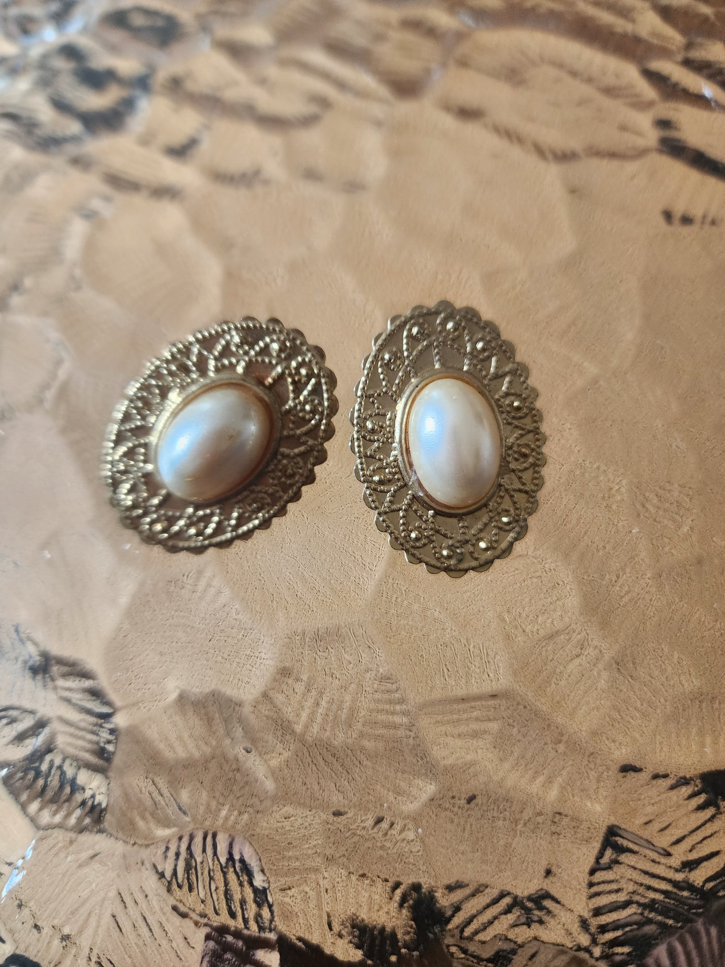 Gold & Pearl Earrings