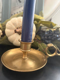 Vintage Brass Toned Chamberstick Candle Holder