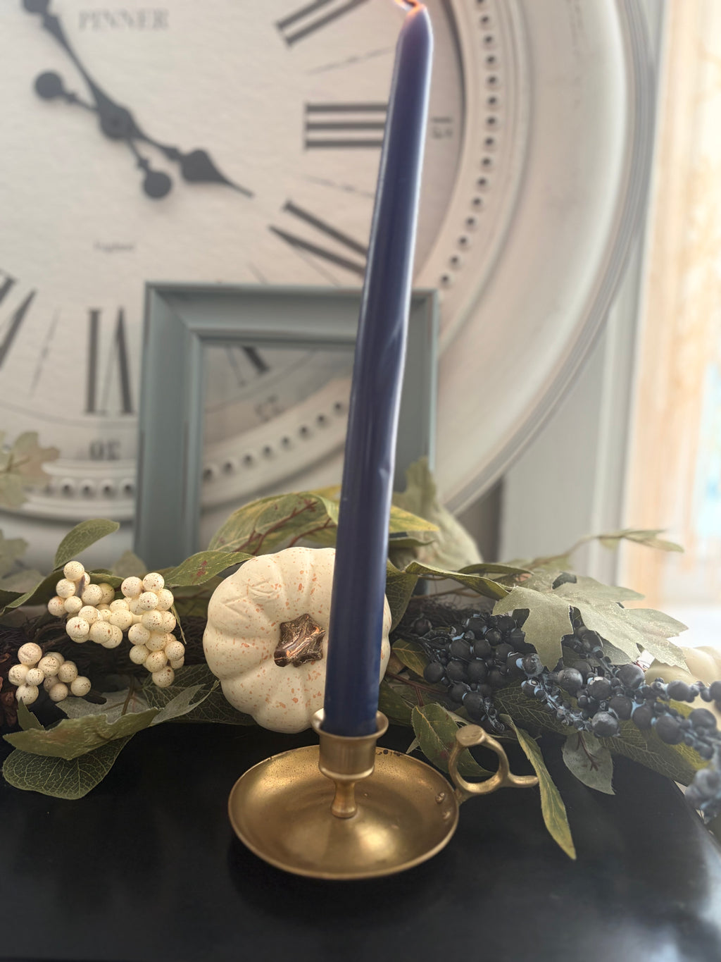 Vintage Brass Toned Chamberstick Candle Holder