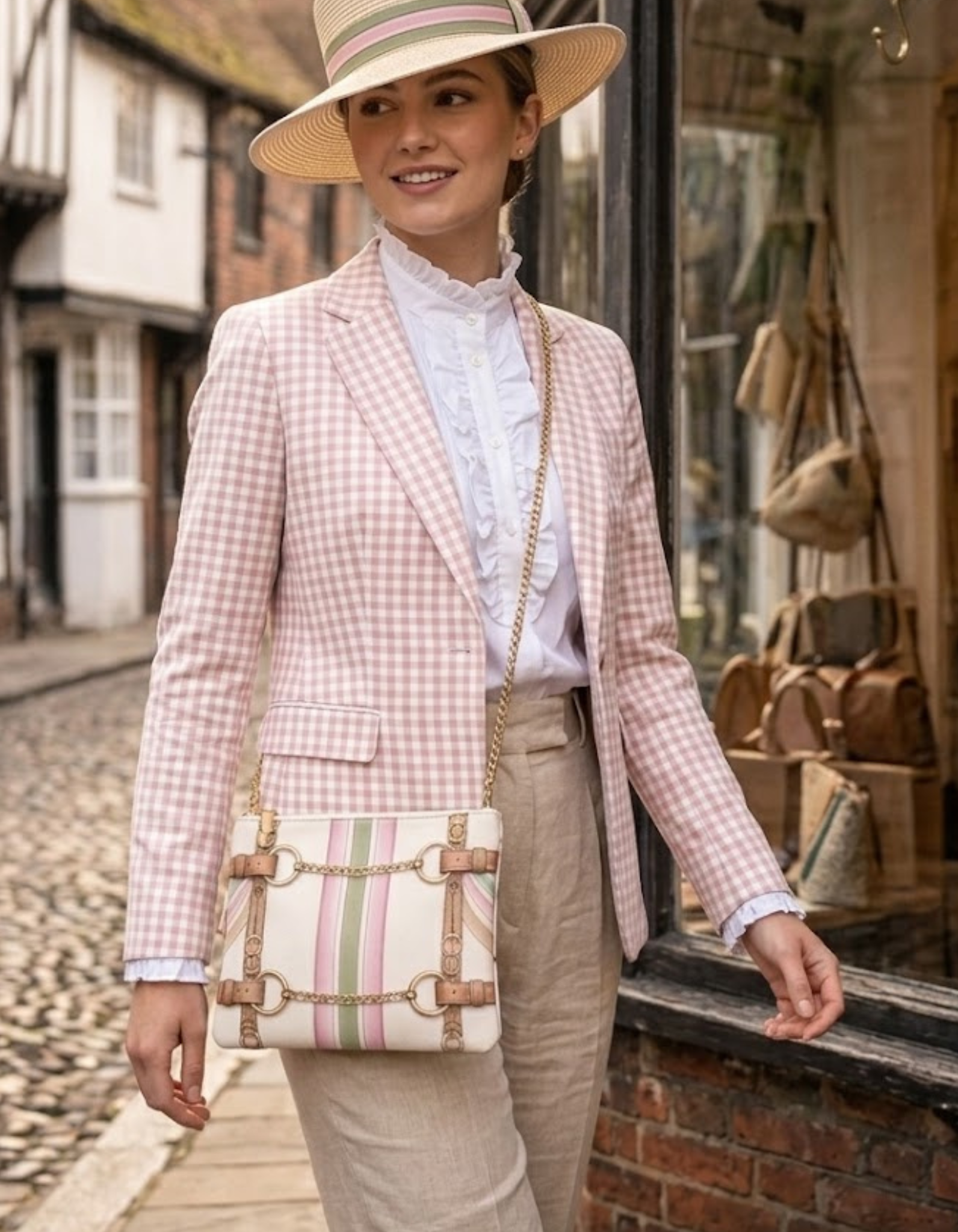 The Derby Day Pouch Crossbody Handbag – Bridle & Manor display picture 1