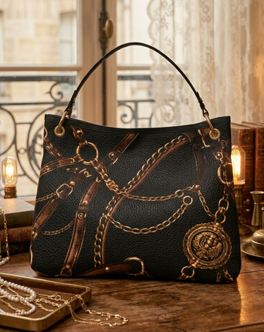 The Bridle Crest Slouch Handbag